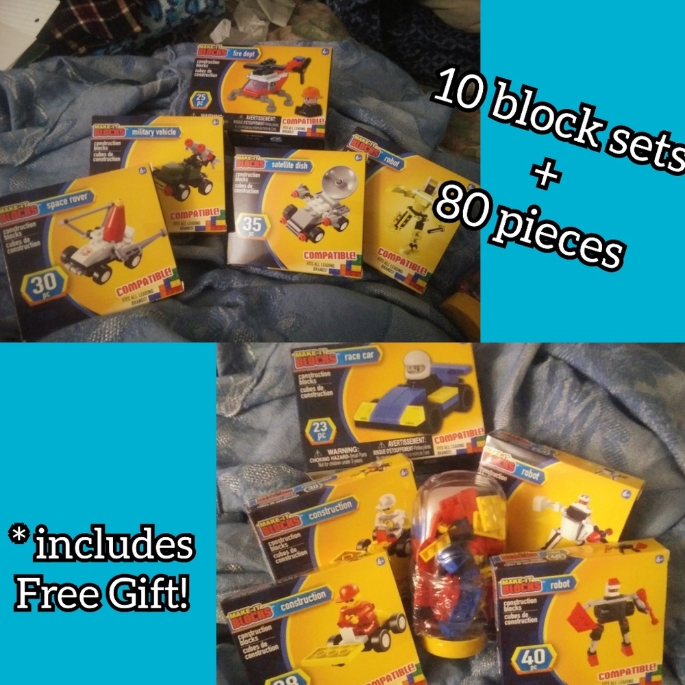 Building Blocks Bundle 10 box sets+80 pieces